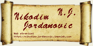 Nikodim Jordanović vizit kartica